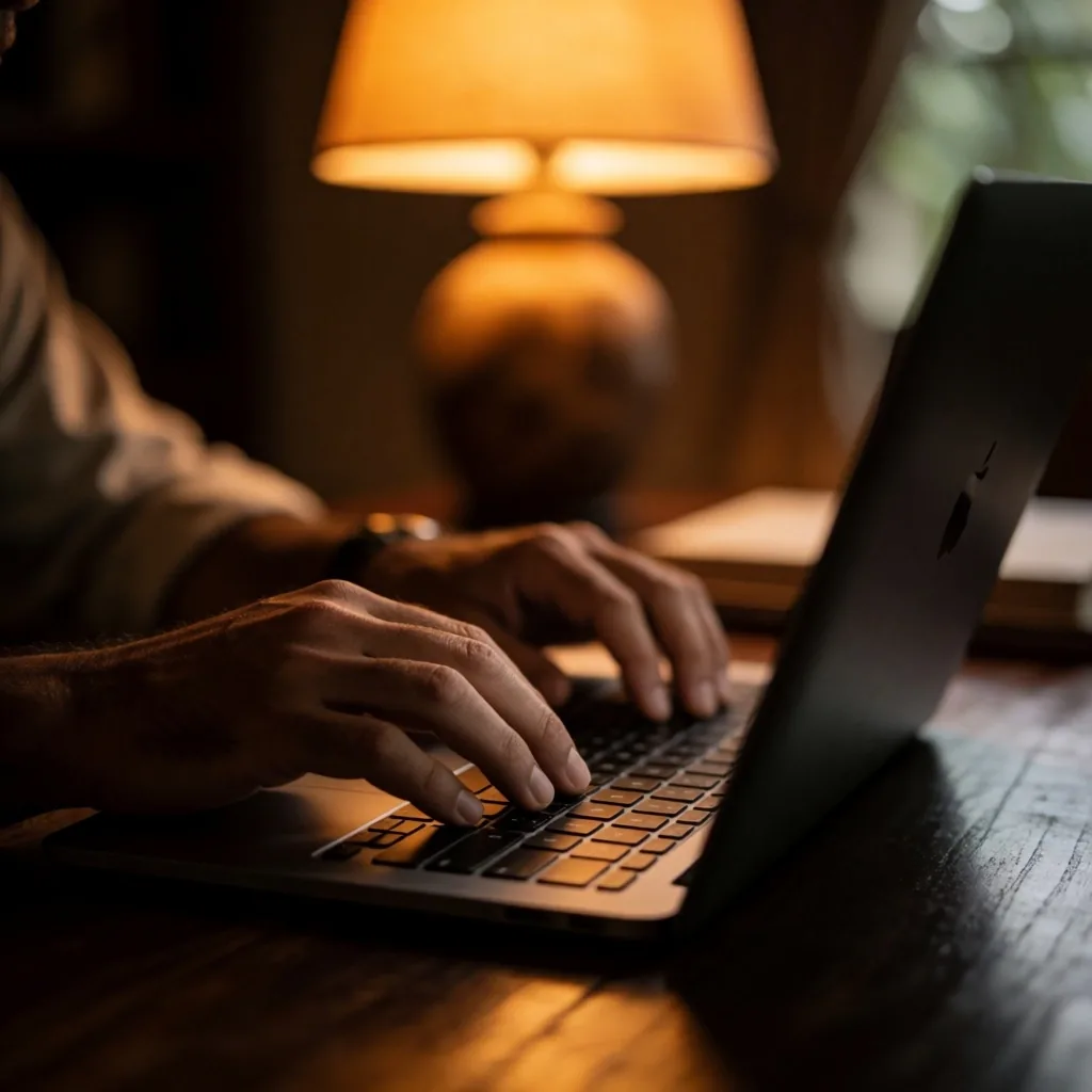 Adjusting browser privacy settings on a laptop